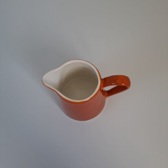 Syracuse China Restaurant Ware Orange Porcelain Creamer Syralite USA - Picture 6 of 10